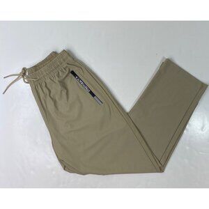Stretchactive Womens Beige Elastic Waist Pants With Zipped Pockets Size Small